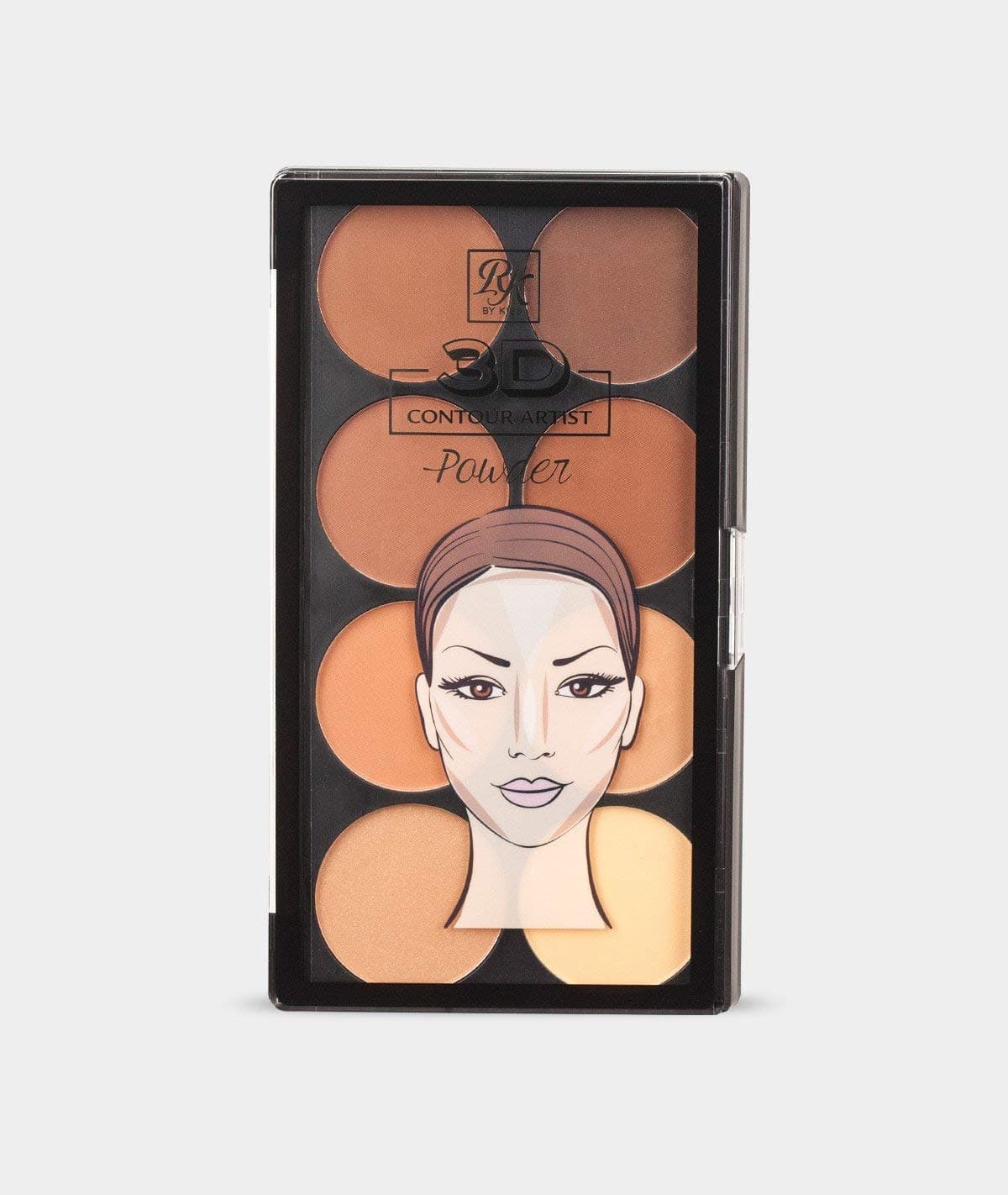Ruby Kisses 3D Powder Contour Artist (Cream, Medium Dark) Define your cheekbones, perfect your nose, and sculpt your jawline