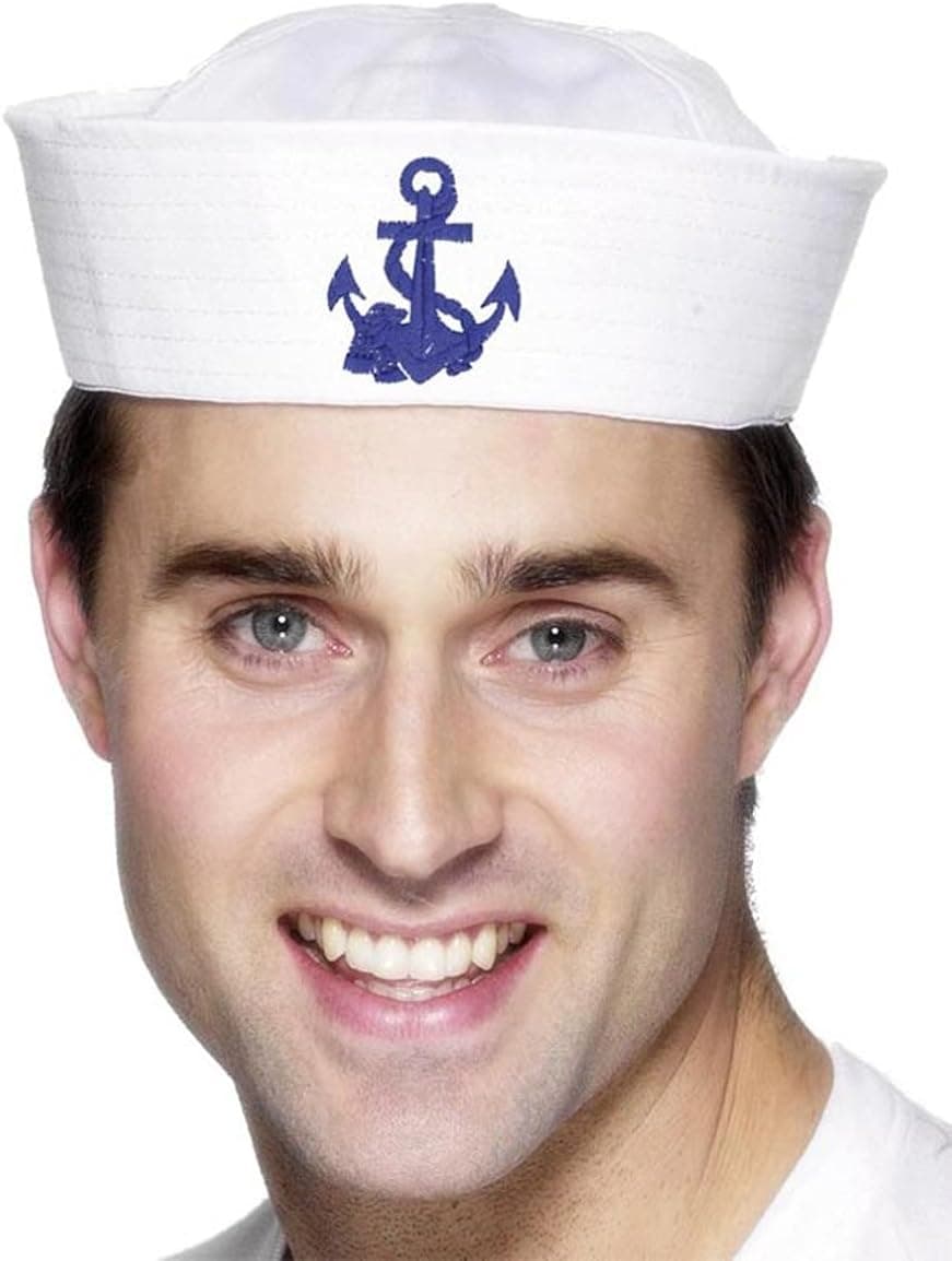 Smiffy's Men's Us Sailor Doughboy Hat with Anchor