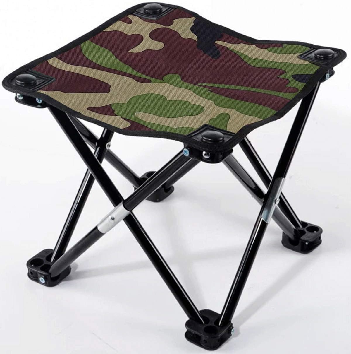 Vimi Portable Folding Camping Stool Ultralight Compact Camp Footrest Stools for Outdoor Fishing Hiking Backpacking Travelling Outdoor Little Stools(Camouflage)