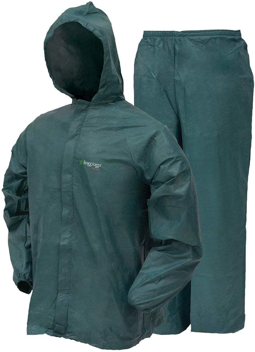frogg toggs Men's Waterproof Ultra-Lite2 Suit, Forest Green, MEDIUM