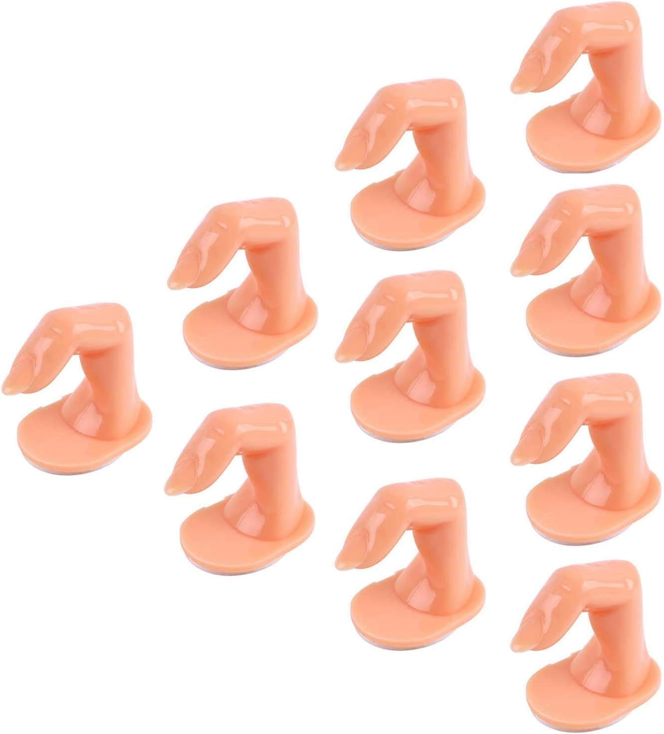 Fake Finger Practice Model for Hand Manicure Nail Art Training, Practice Fingers Fake Training for Acrylic, Gel and Nail Art, Pack of 10