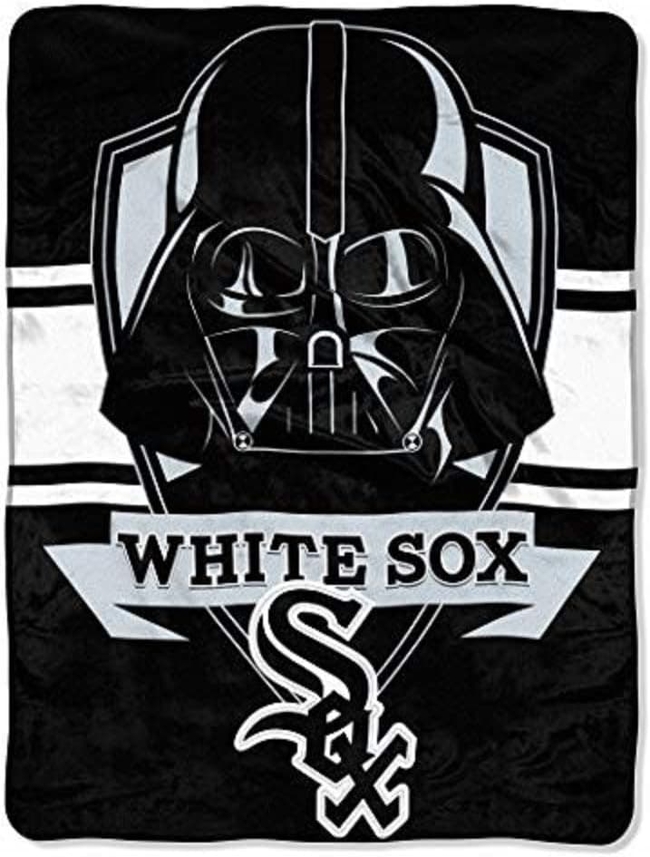 Officially Licensed MLB & Star Wars Cobranded Vader Shield Raschel Throw Blanket, Soft & Cozy, Washable, Throws & Bedding, 46" x 60"
