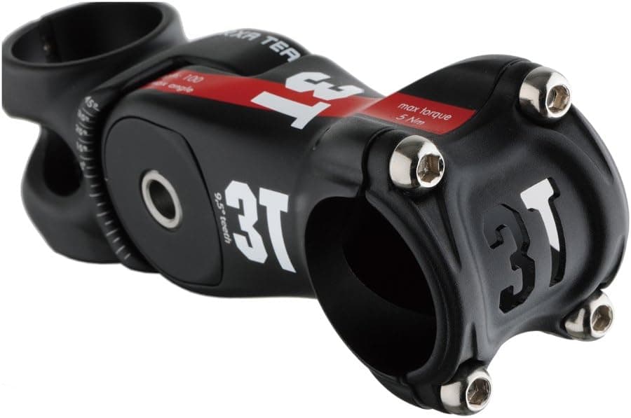 3T ARXA Team Road Bicycle Stem - +/- 35 Degree (Shot Peened / Black Anodized - 100mm)