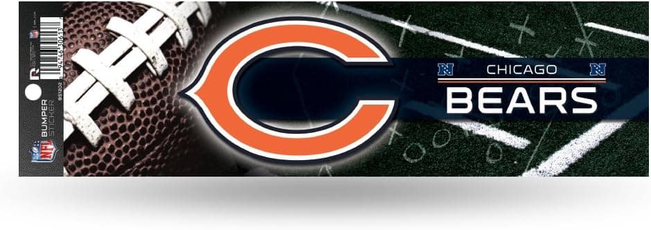 Rico Industries NFL Football Chicago Bears 3" x 12" Bumper Sticker