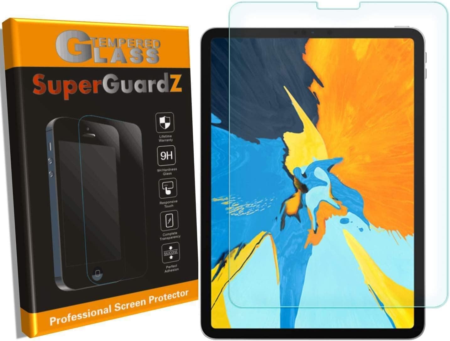 for iPad Pro 11 (2018) Screen Protector Tempered Glass [Anti-Glare Matte], SuperGuardZ, Anti-Fingerprint, Anti-Bubble [Lifetime Replacement]