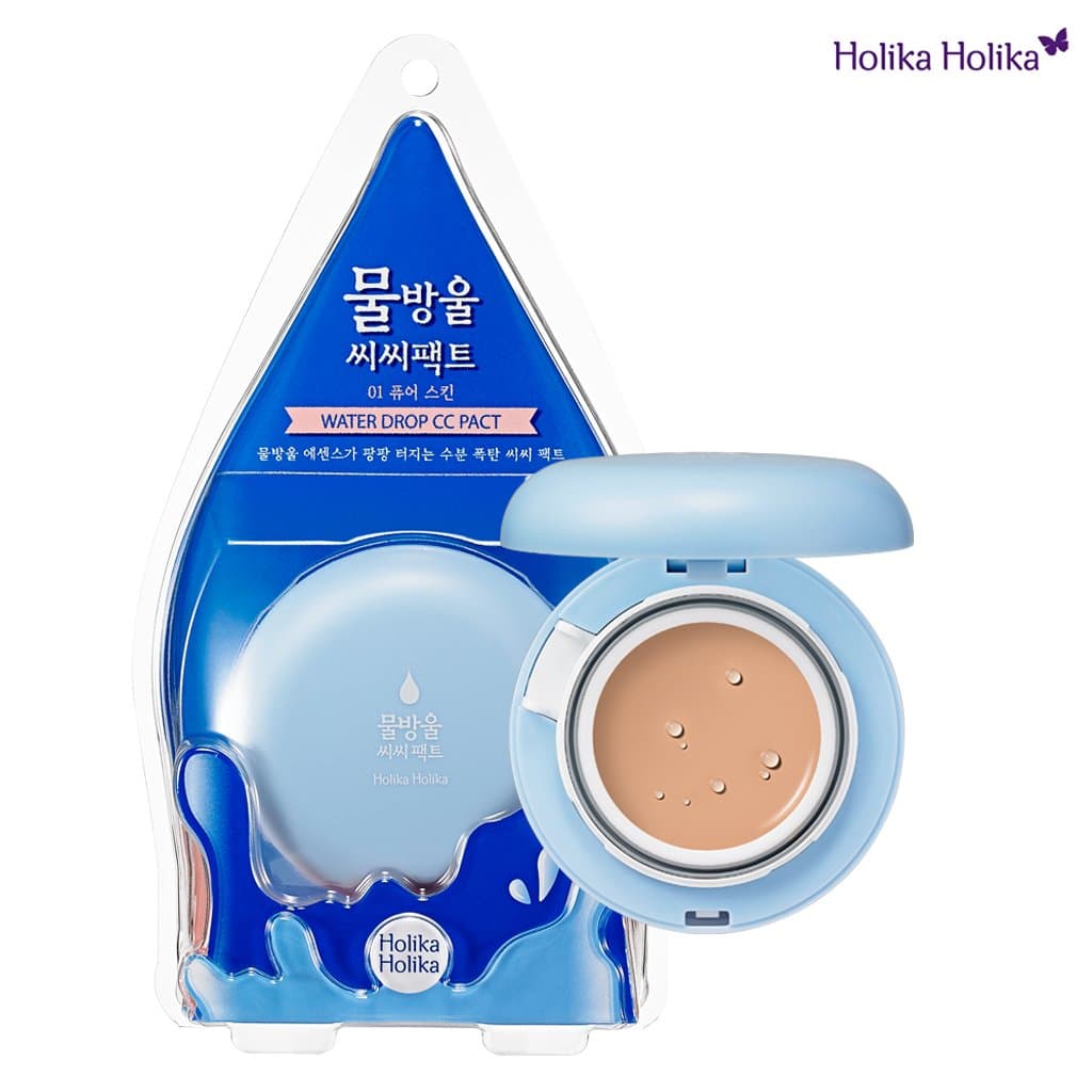 [Holika Holika] Water Drop CC Pact 16g (#1 Pure Skin)