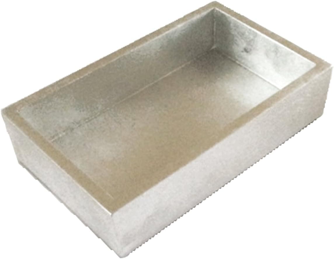 Caspari Lacquer Guest Towel Napkin Holder in Silver - 1 Each
