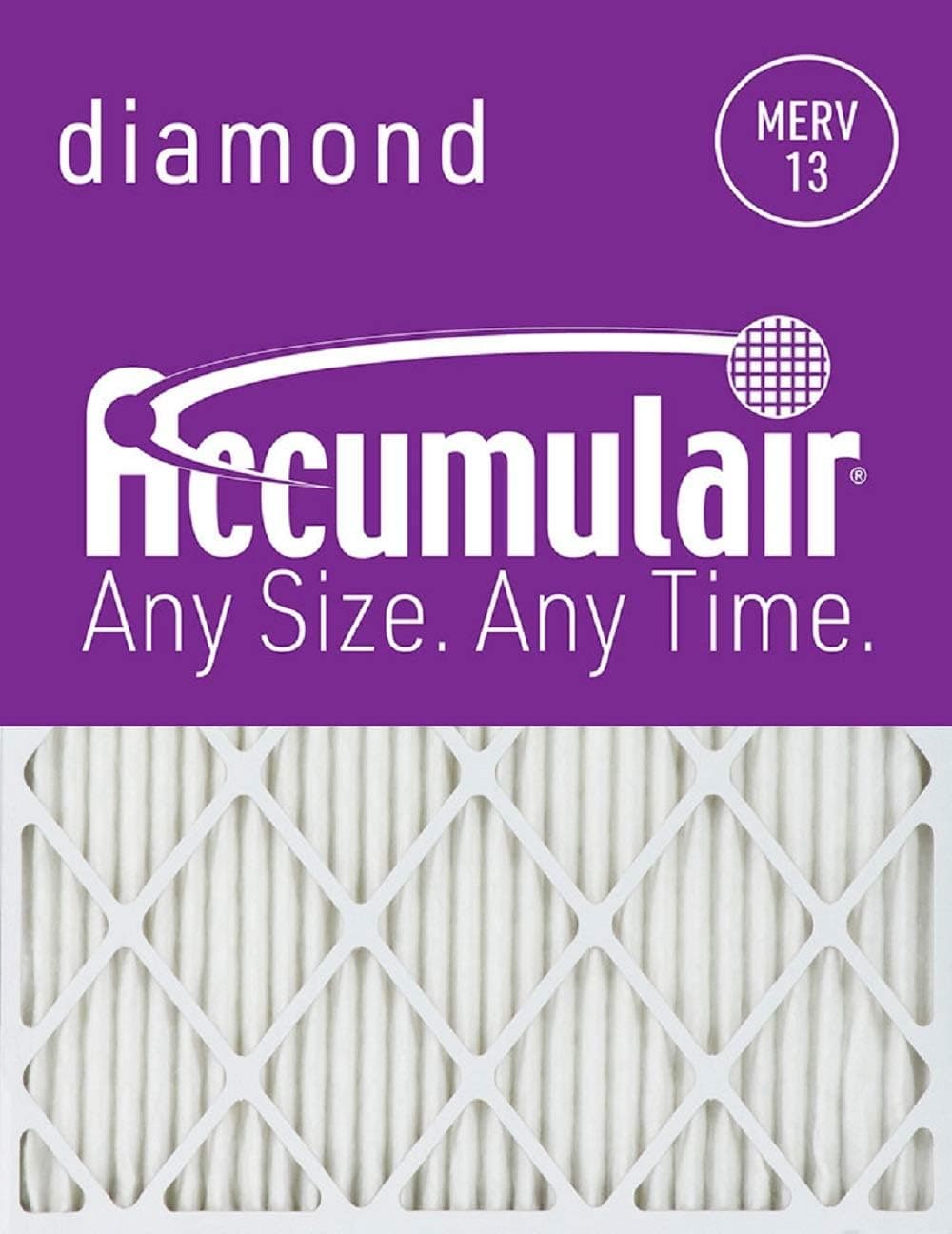 Accumulair Diamond 20x30x1 (19.5x29.5) MERV 13 Air Filter/Furnace Filters (6 pack)