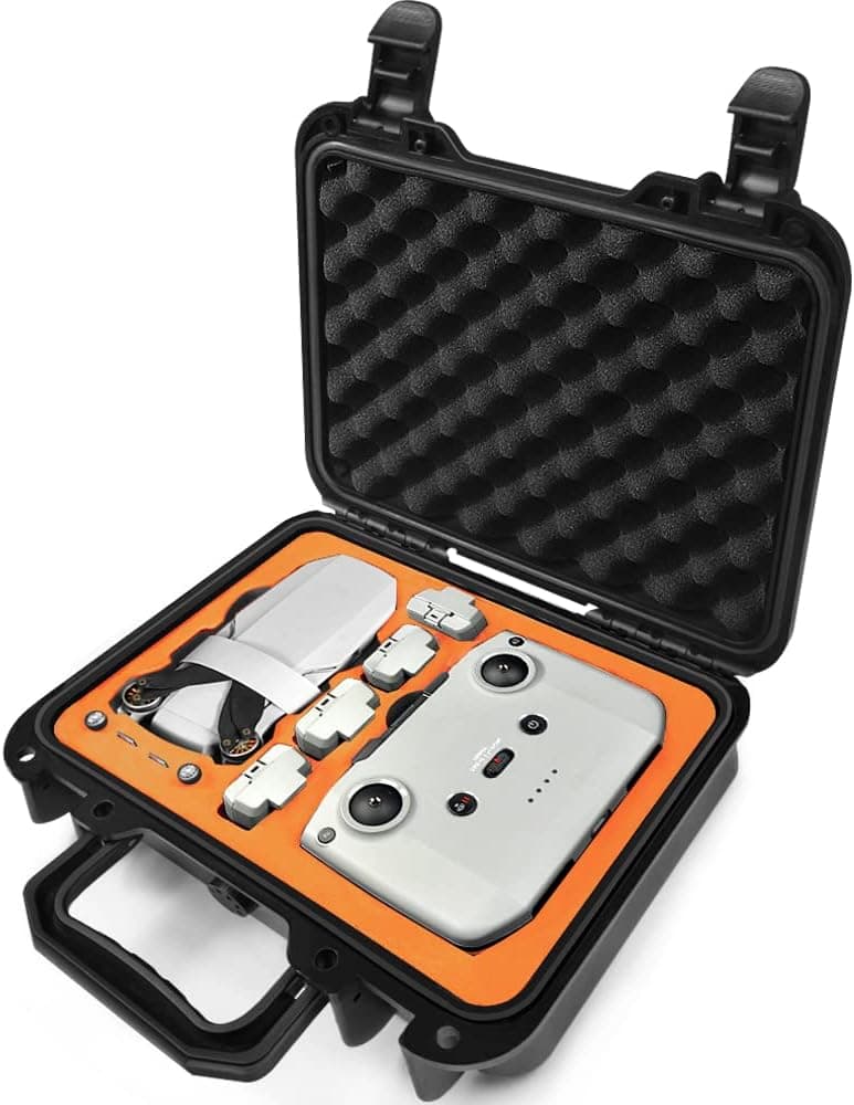 Lekufee Portable Carrying Case Compatible with DJI Mini 2 SE/DJI Mavic Mini 2 Drone and Accessories[NOT Include Mavic Mini Drone][NOT Fit Mavic Mini SE/Mini 1](Orange+Black)