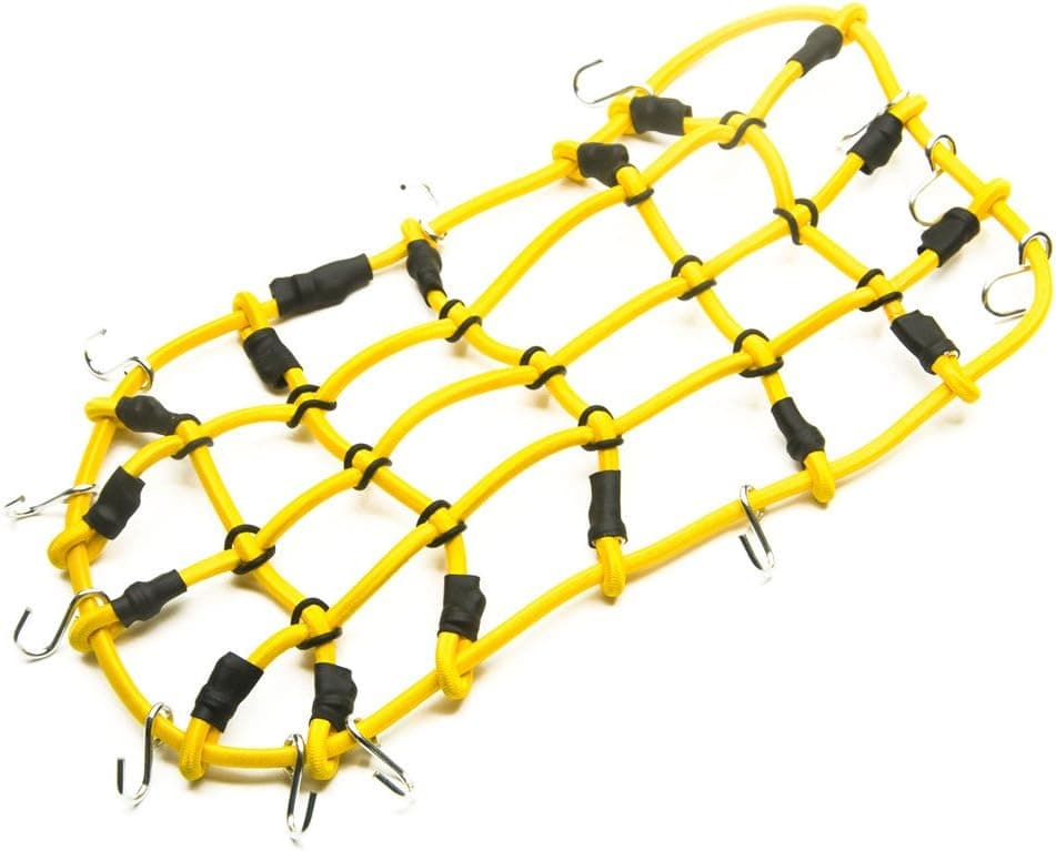 Yellow 1/10 RC Elastic 18x9cm Luggage Net with Hook for RC Vehicles Crawler Buggy Car D90 TRAXXAS TRX-4 Roof Rack