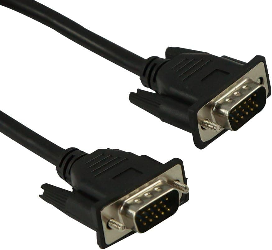 25FT SVGA Super VGA M/M Male to Male PREMIUM Monitor CRT LCD PROJECTOR Laptop HDTV Cable 25' FT DB15 HD15