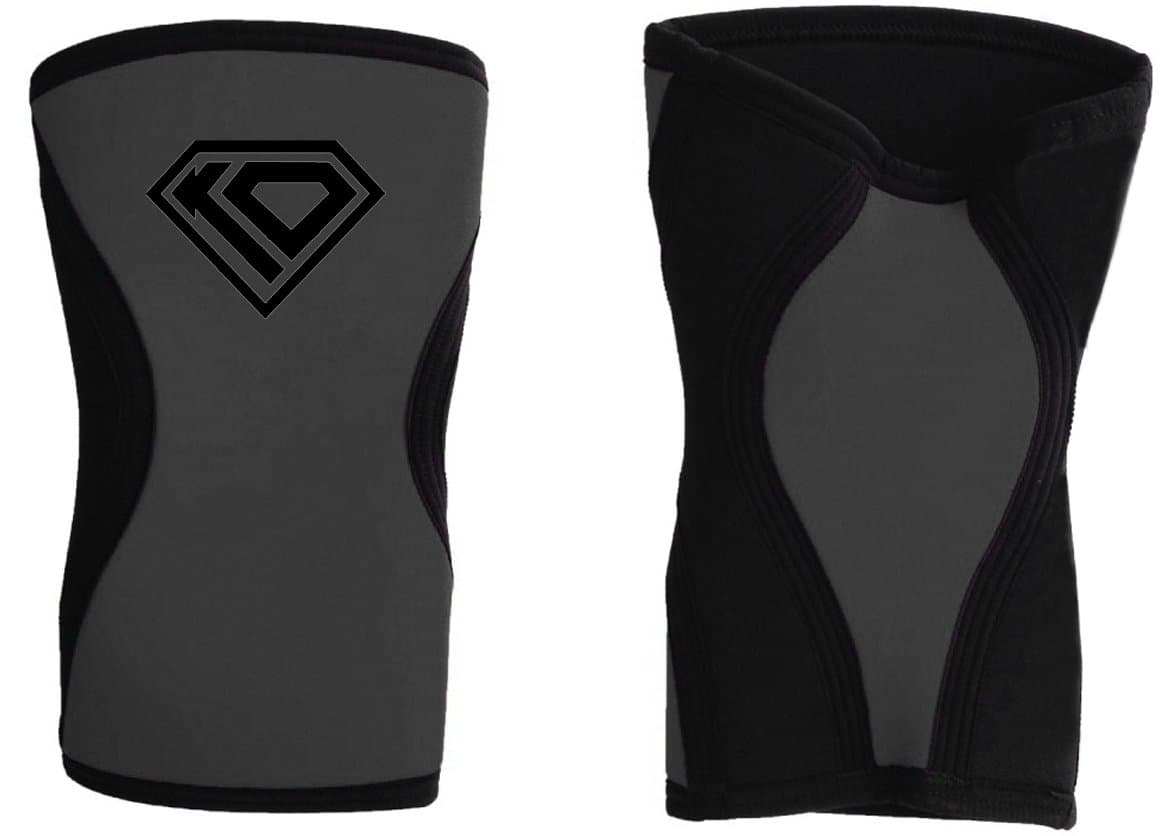 KO Sports Gear Black and Grey Neoprene Knee Pad - For Wrestling Takedowns and MMA Workouts - Shooting Sleeve (Adult XL)