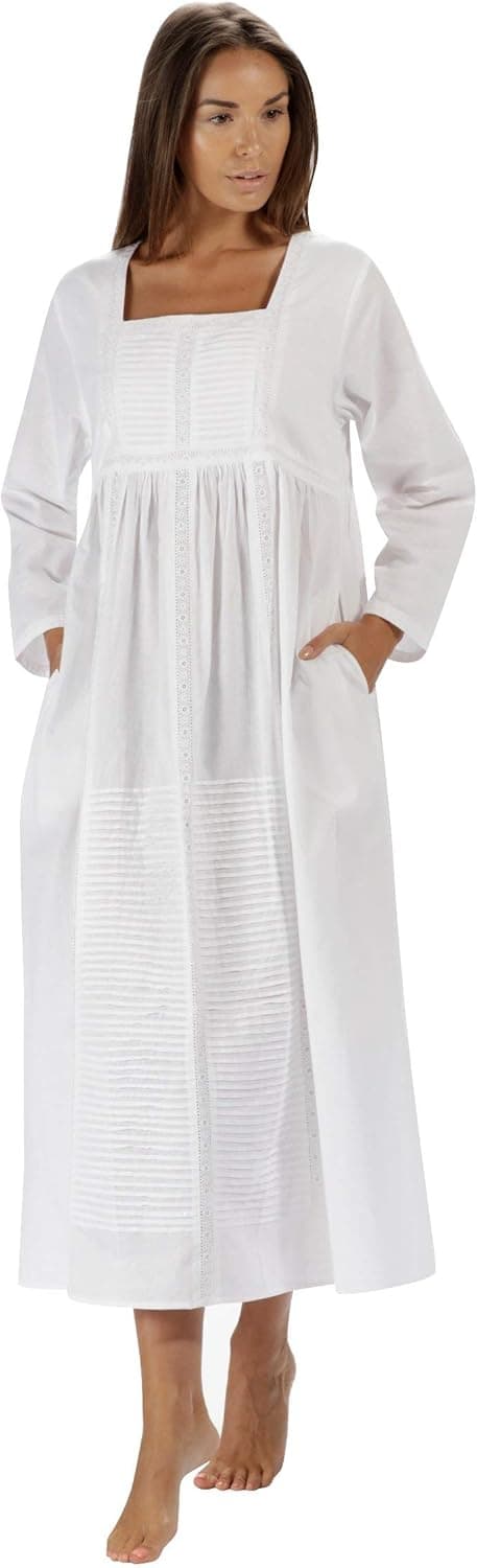 The 1 for U Victorian Nightgown - Night Dress, Esther 100% Cotton Gown