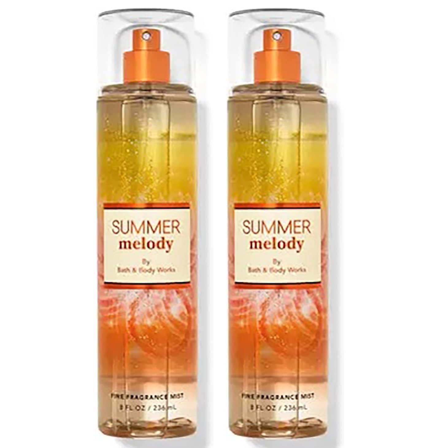 Bath & Body Works Summer Melody Fine Fragrance Body Mist Gift Set 8 oz Pack Lot of 2 (Summer Melody) 16.0 Fl Oz