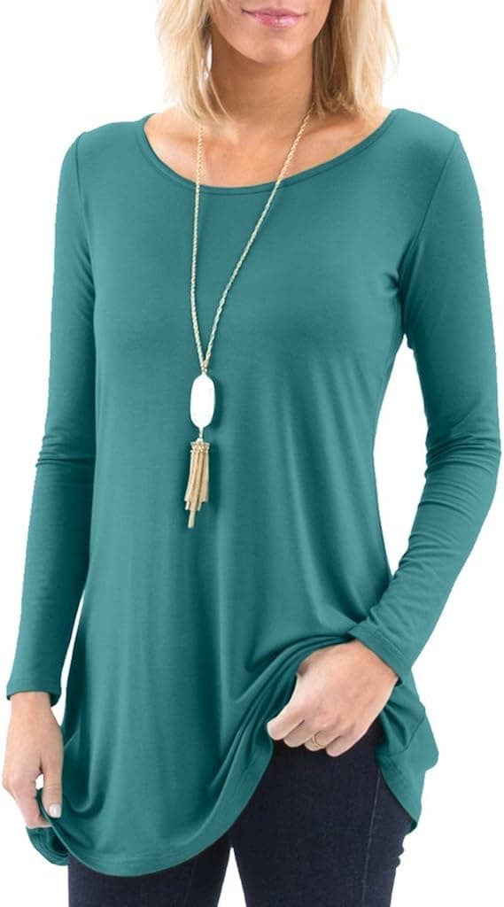 Posh by Anna Women's Designer Short & Long Sleeve Symmetrical Tunic