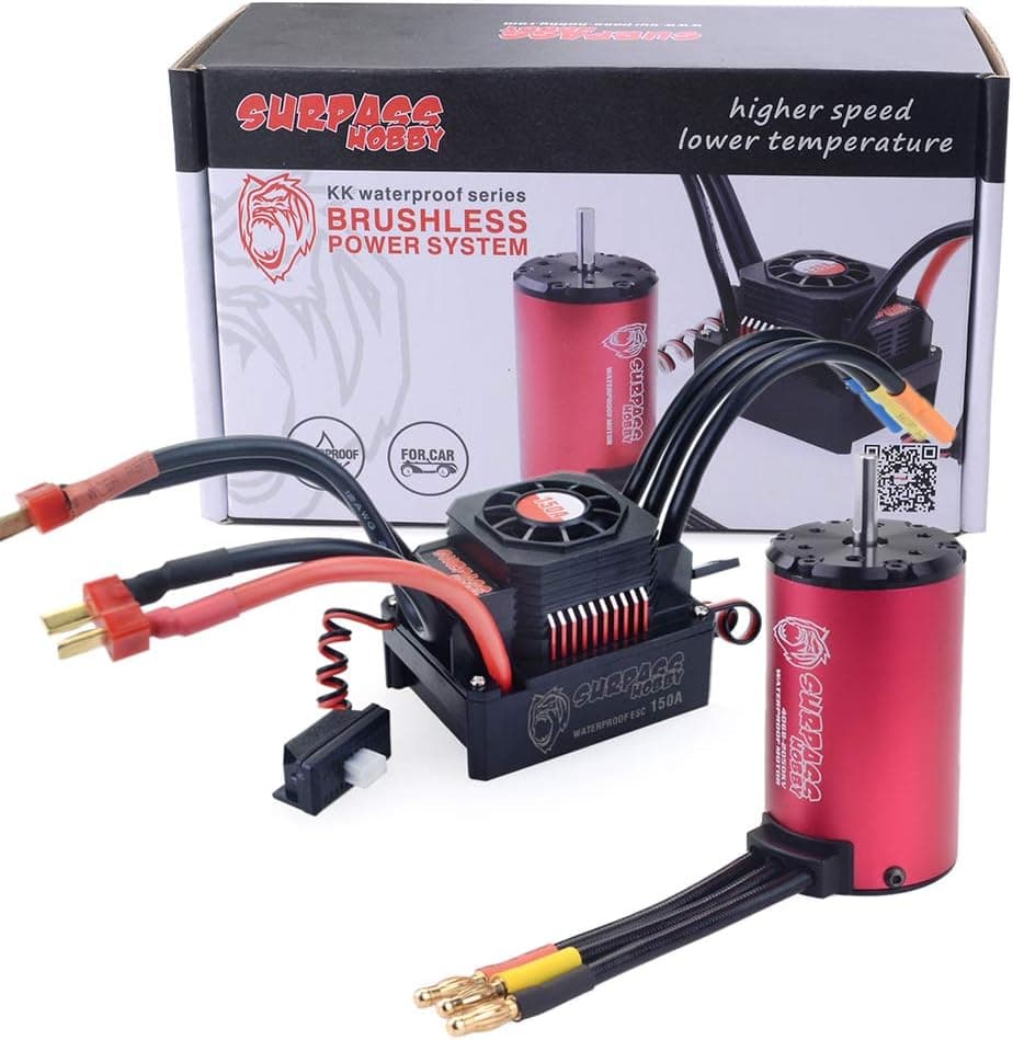 Surpass KK Series Waterproof Brushless 4076 2000KV Motor + 150A ESC for 1/8 RC Car