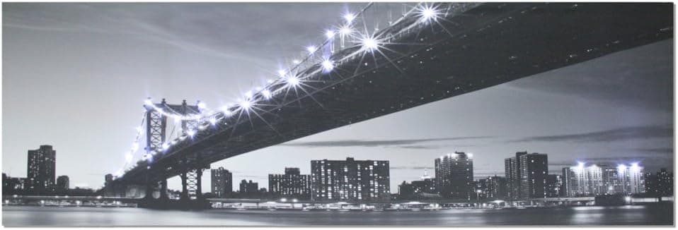 Giftcraft 05621 - 55.1" x 17.7" x 1.5" - "Bridge" Battery Operated LED Lighted Canvas (Batteries Not Included)