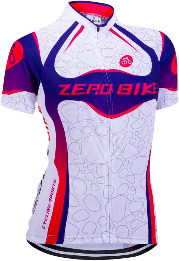 ZEROBIKE Women's Short Sleeve Cycling Jersey Jacket Cycling Shirt Quick Dry Breathable Mountain Clothing Bike Top