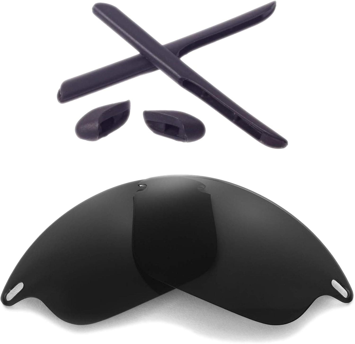 Walleva Replacement Lenses and Rubber Kit for Oakley Fast Jacket Sunglasses - Multiple Options