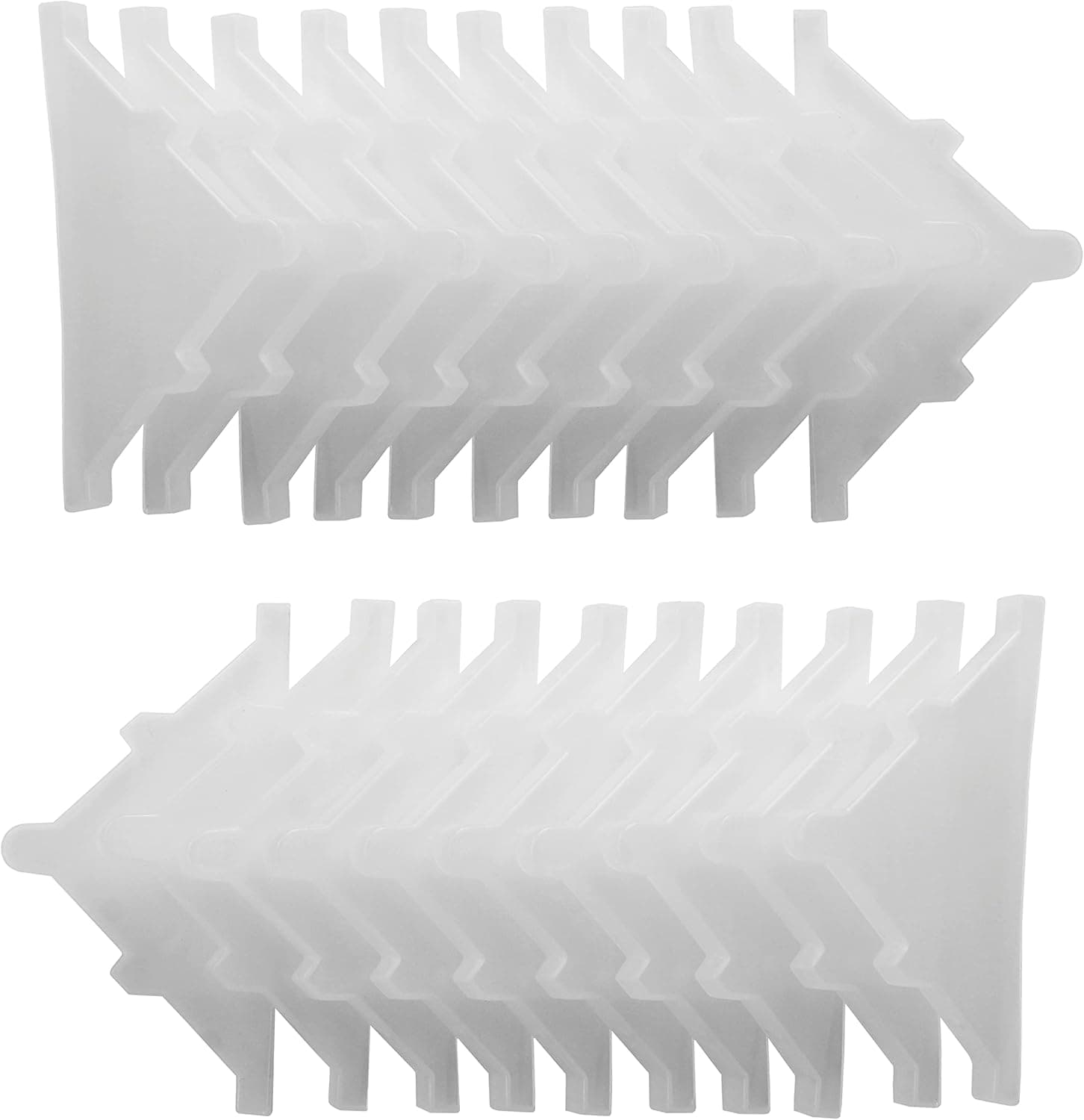 GELRHONR 20 Pcs 8mm Corner Protectors,Shape Triple-cornered Glass Corner Protector Cushion for Sharp Glass,Mirror,Ceramic,Metal Sheets Tile Triple Shape Corner Covers (White 80x80x8mm)