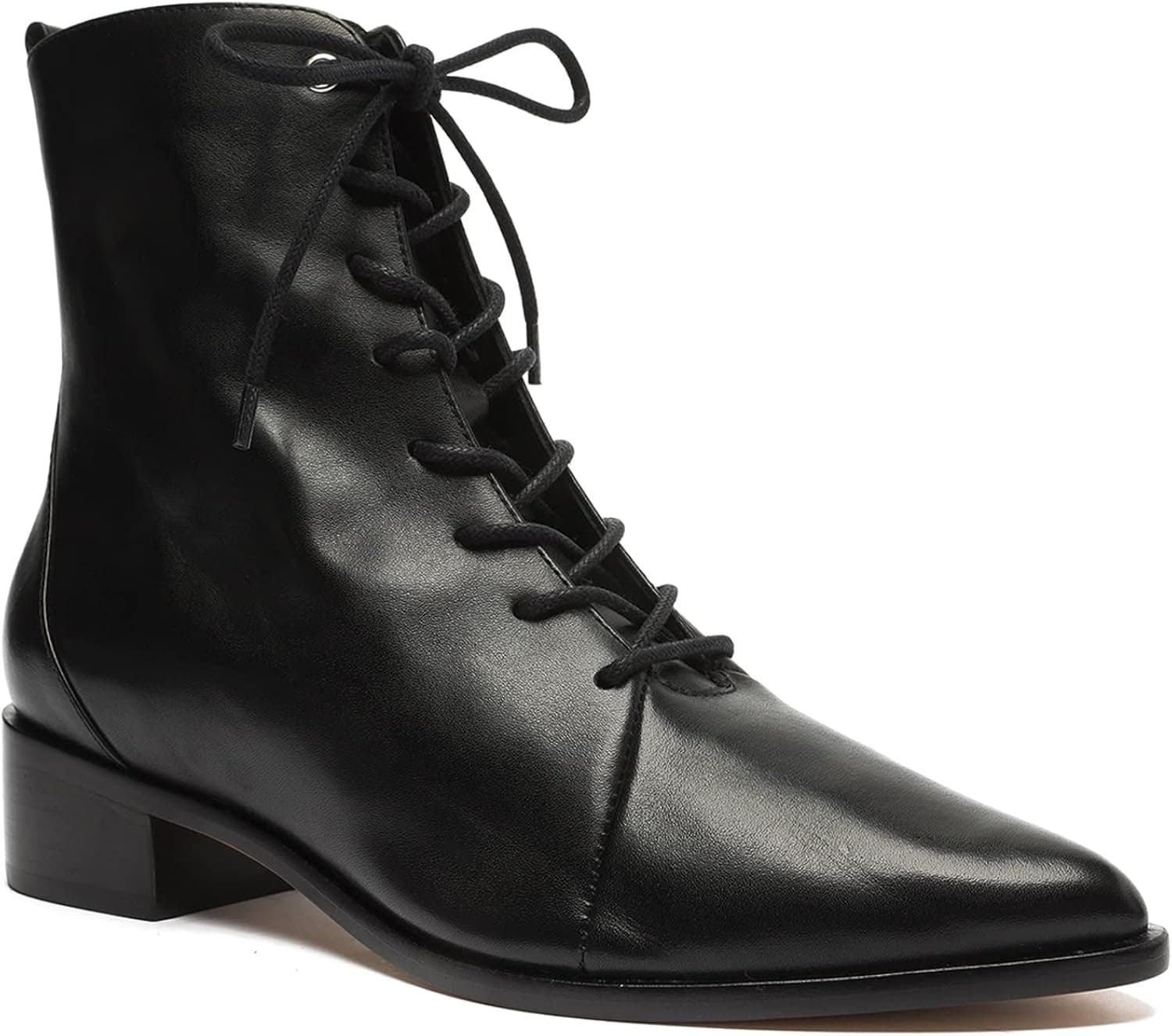 AREZZO Women's Steph Lace Up Block Heel Ankle Boot