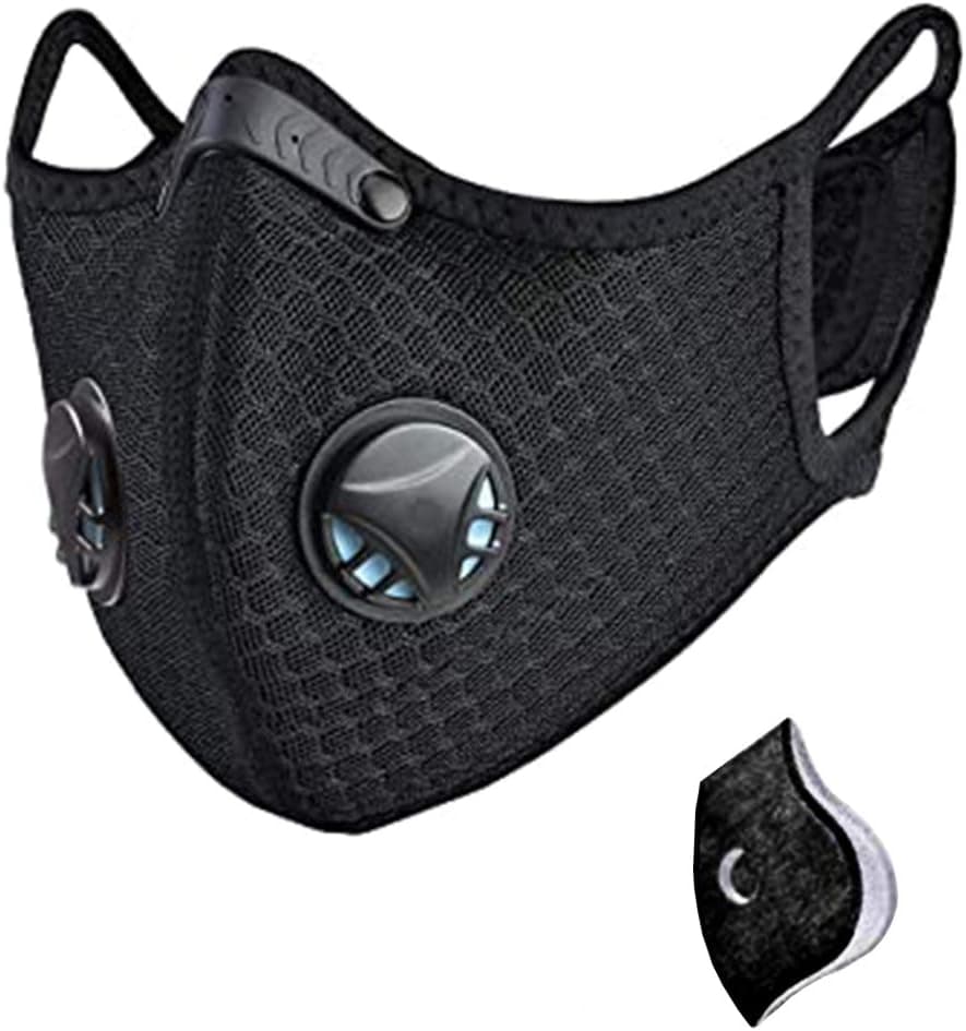 CLUX Mesh Black Face Mask with Carbon Filter by Continental Luxury