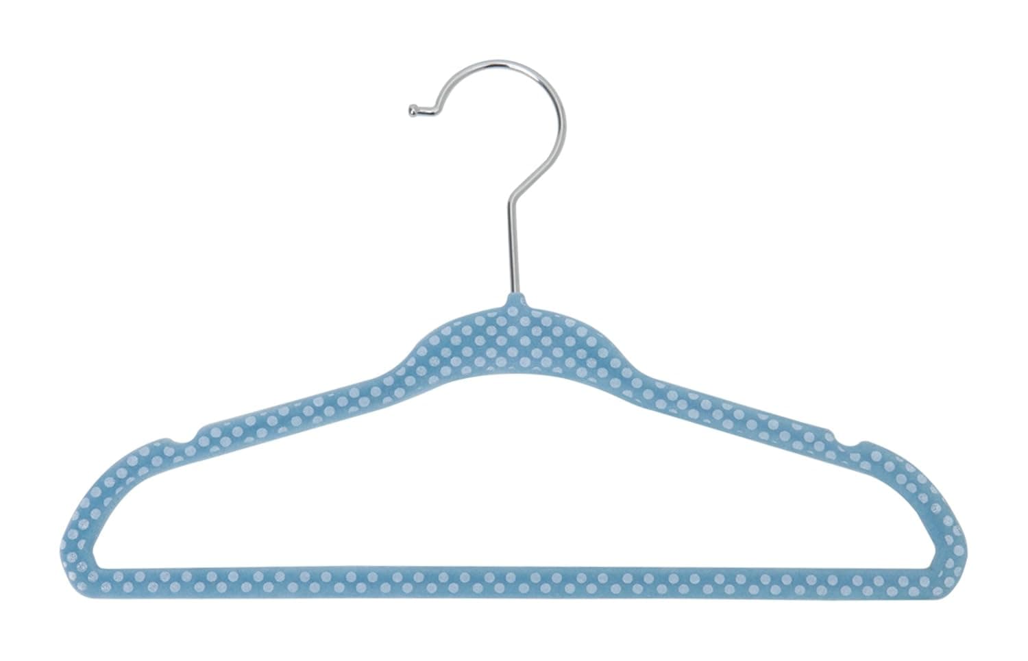 Delta Set of Kids Velvet Hanger, Blue, 30 Count (Discontinued by Manufacturer)