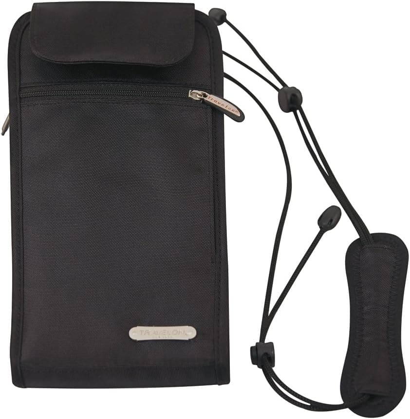 Travelon Anti-Theft Neck Document Organizer, Black, One Size