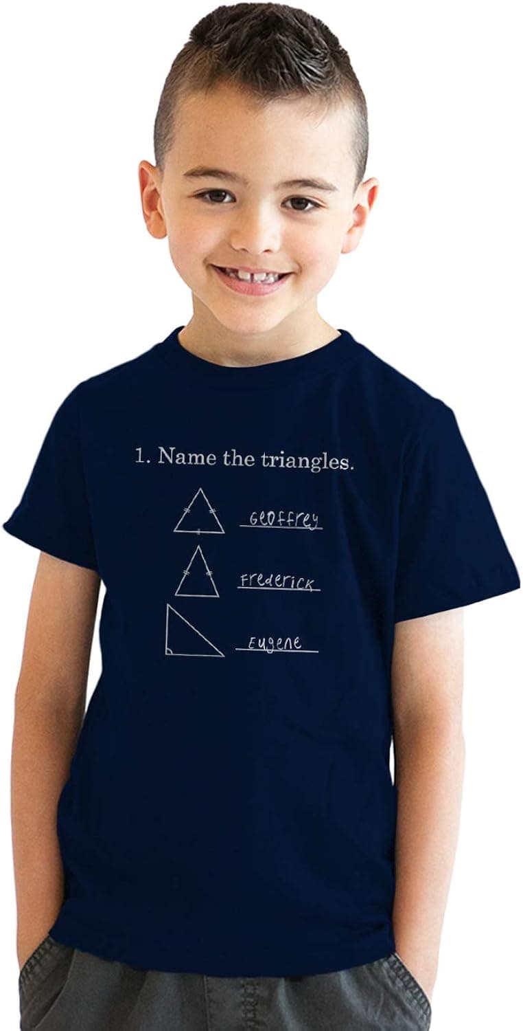 Youth Name The Triangles Funny Math T Shirts Sarcasm Novelty I Love Math Tee Humor