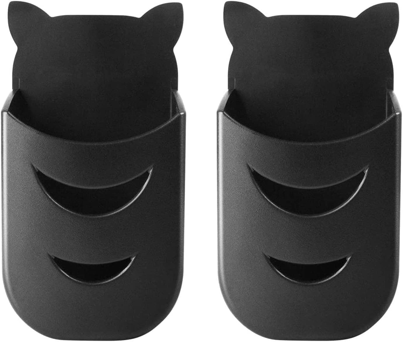 TV Remote Control Holder for Onn Roku TV Remote (All Models), Hanging Remote Control Holder Compatible with Onn 4K LED UHD HD Roku TV with Strong Adhesive (2 Pcs, Black)