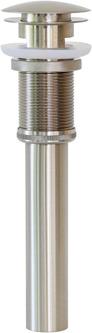 MAYKKE YSA1260101 Bathroom Pop Up Umbrella Drain Assembly with Overflow, Brushed Nickel