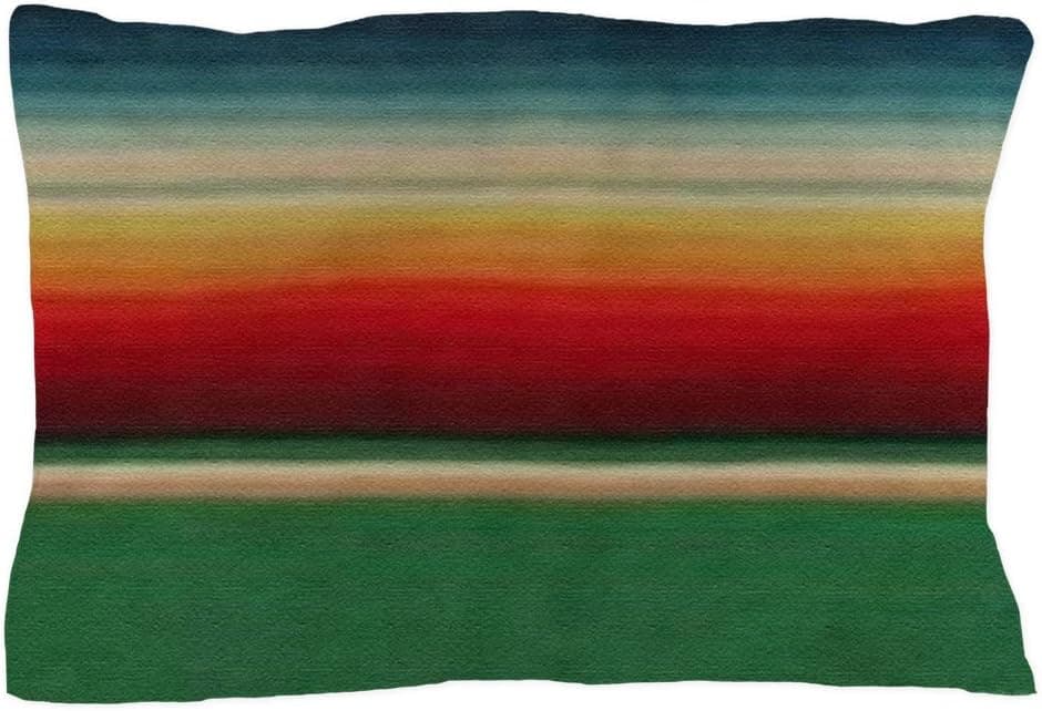 CafePress Vintage Green Mexican Serape Pillow Case Standard Size Pillow Case, Pillow Cover, Unique Pillow Slip