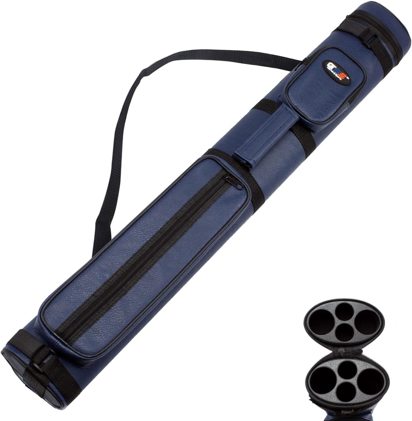 GSE Games & Sports Expert 2x2 Deluxe Hard Billiard Pool Cue Stick Carrying Case (Several Colors Available)