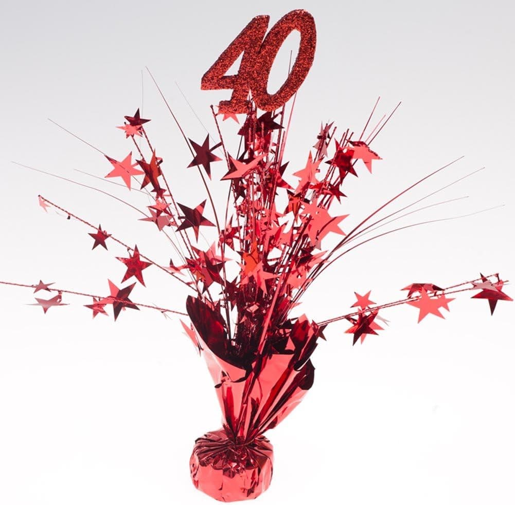 Party Deco Ruby Red 40" Centerpieces -pkg/6