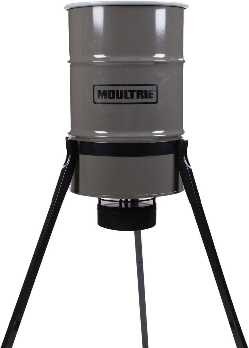 Moultrie Pro Magnum Tripod Deer Feeder | 30-Gallon | LCD Timer | 200 lb. Capacity | All-Metal Feeder Kit