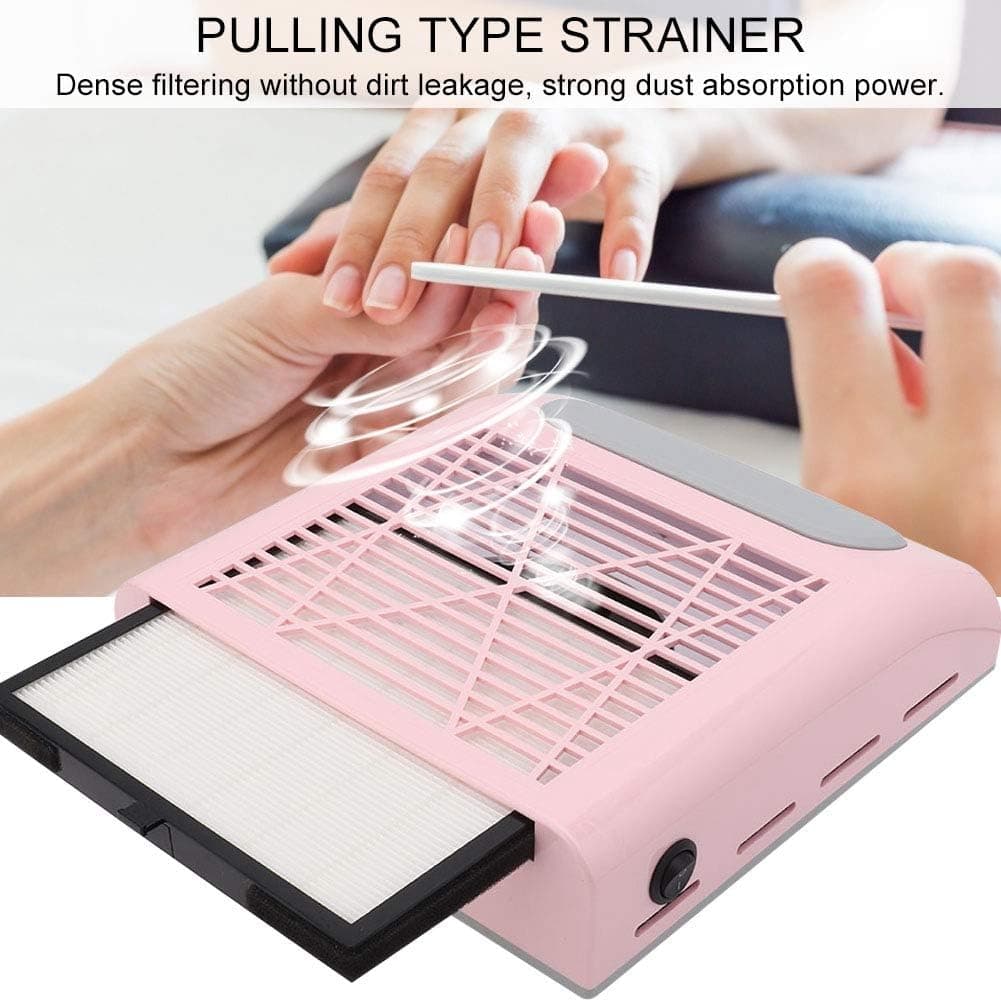 Shopping Spree 80W Nail Dust Collector,Collector Strong Suction Art Vacuum Cleaner Manicure Tool,No-spilling Filter Professional Salon Manicure Machine Vthe Nail Extractor U