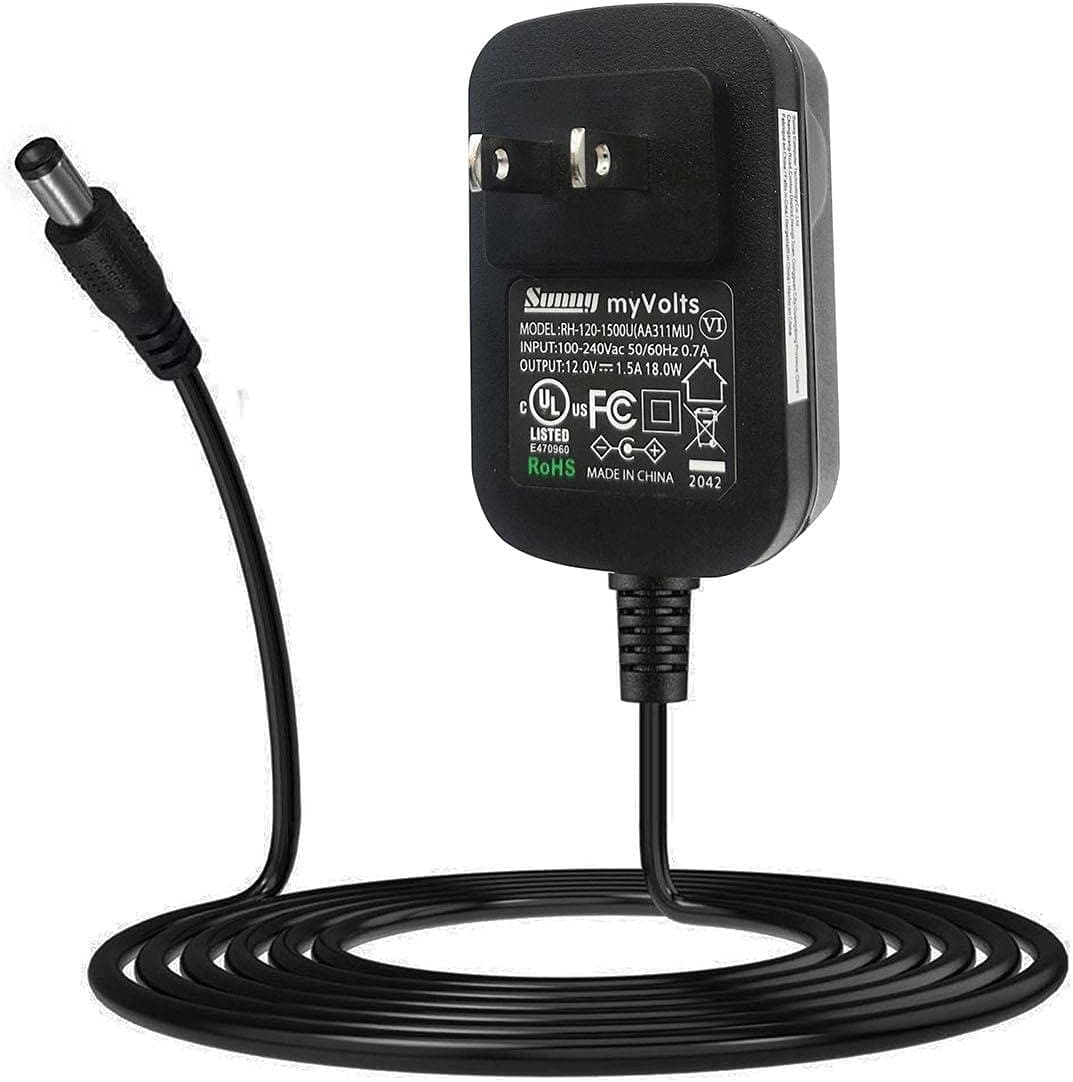 MyVolts 12V Power Supply Adaptor Compatible with/Replacement for Yamaha MOXF8 Synth - US Plug