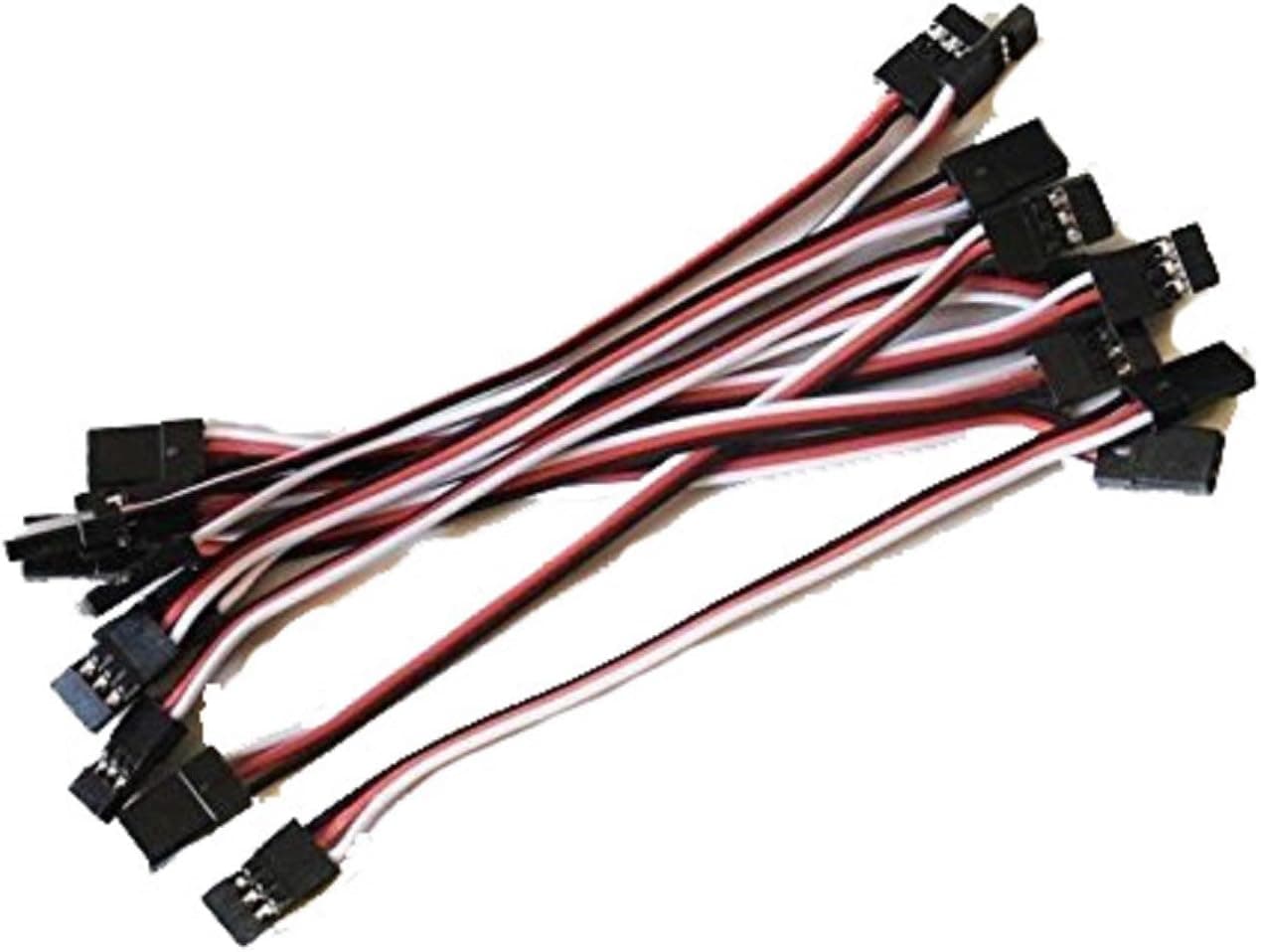 powerday 15CM Male to Male JR Plug Servo Extension Lead Wire Cable 150mm(10pcs)
