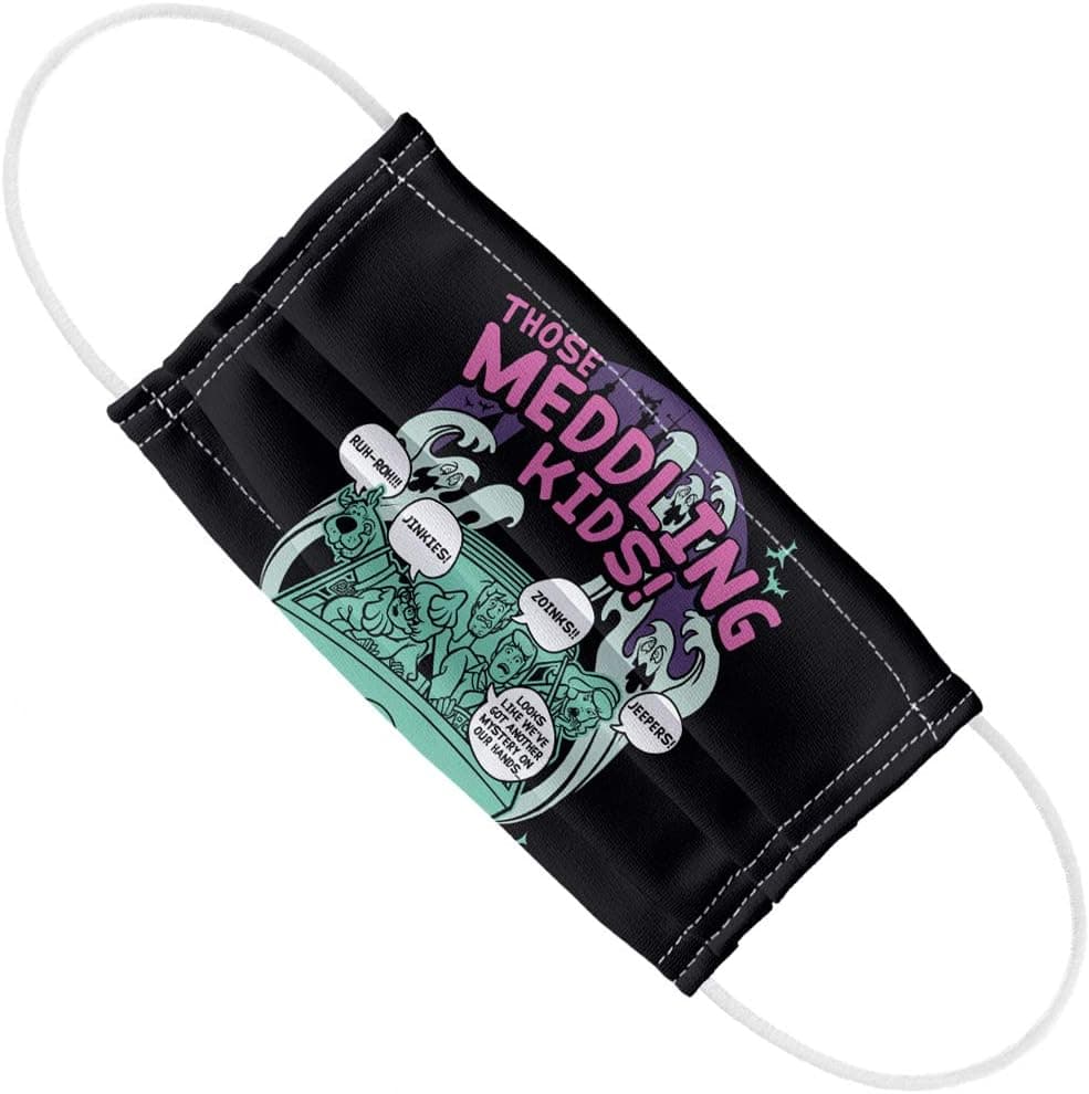 Scooby-Doo Meddling Since 1969 1-Ply Reusable Face Mask Covering, Unisex