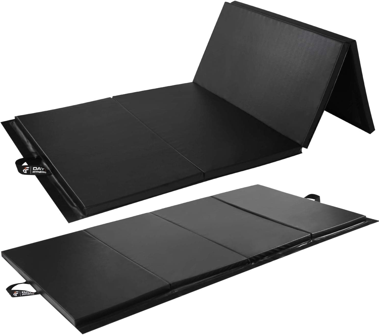Day 1 Fitness Folding Gymnastics Gym Mat – 4 Size and 3 Color Options - High-Density Foam, Exercise, Yoga, Gymnastics, Aerobics, Tumbling Mats