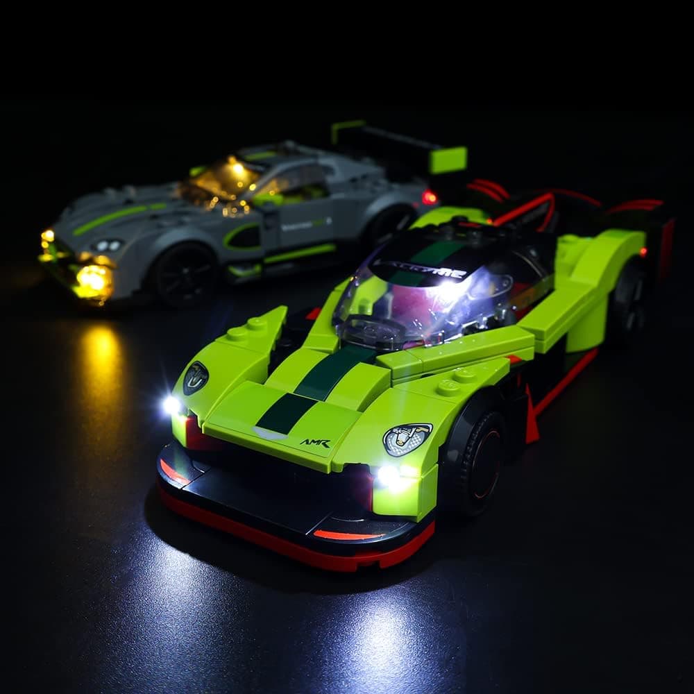 Kyglaring LED Lighting Kit Only Lights Set Designed for Lego Aston Martin Valkyrie AMR Pro and Aston Martin Vantage GT3 76910 Model Building Kit - Without Lego Set (Classic Version)