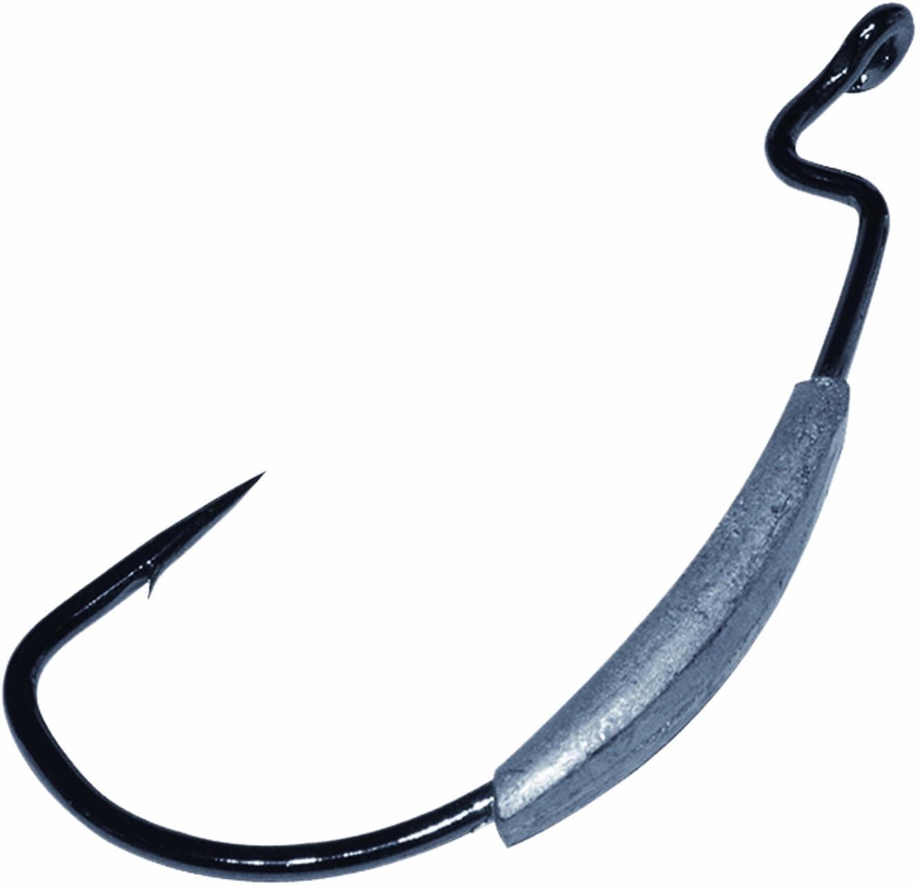 Gamakatsu Weighted Superline Extra Wide Gap Hook-5 Per Pack (Black, 2/0-1/8 )