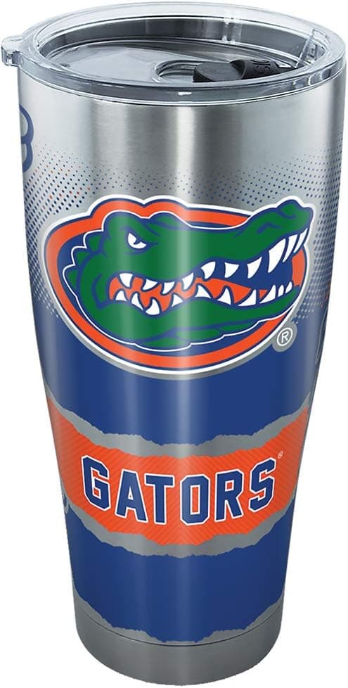 Tervis Made in USA Double Walled University of Florida Gators Insulated Tumbler Cup Keeps Drinks Cold & Hot, 24oz Water Bottle, Arctic