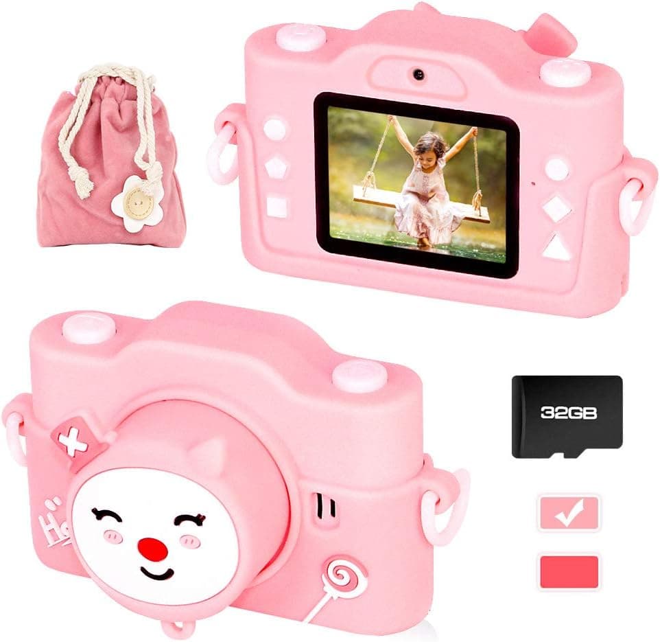 MagicFox Kids Camera, 20MP Selfie Digital Camera with 2.0 Inch 1080P Screen, Best Birthday Gifts for Age 3-11 Boys & Girls, Christmas Gifts of Kids Camera