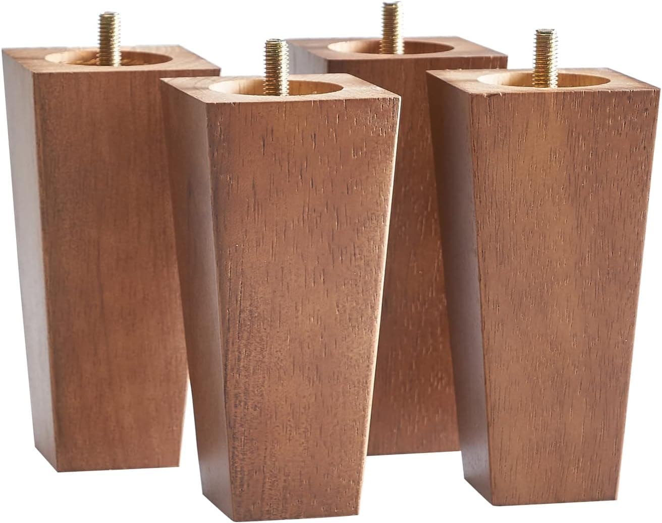 KOKSHER 5 Inch Furniture Legs Set of 4 Table Leg Pyramid Wood Couch Legs Cabinet Wooden DIY Furniture Chair Feet