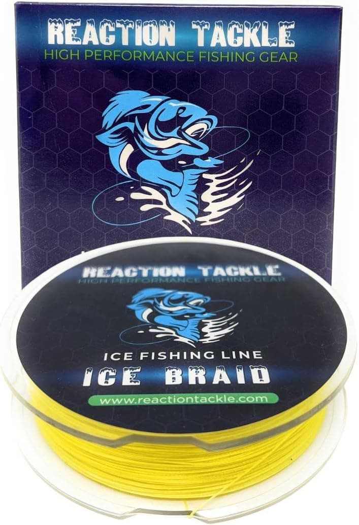 Reaction Tackle Ice Braid – Ice Fishing Braided Line, Tip-Up Line, 8 Strands, Zero Memory