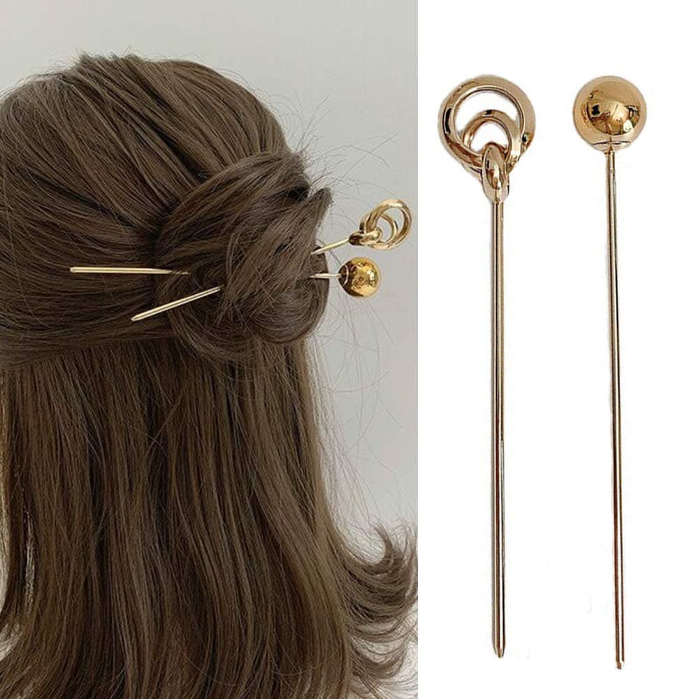 Women Temperament Vintage Hairpins Hair Fork Hair Accessories Hair Sticks Hanfu Vintage Hairpins Rhinestone Headwear(R)