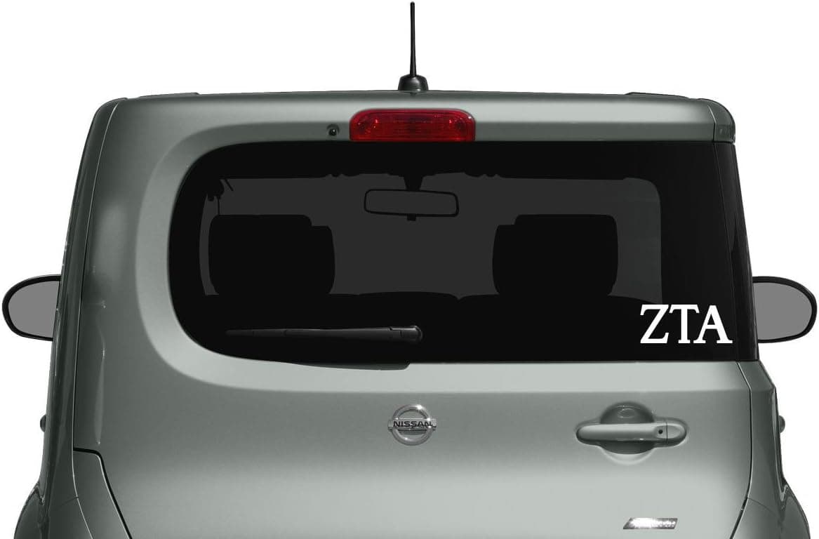 Zeta Tau Alpha Decal/Sticker - Car, Truck Laptop (3 Pack) (White)