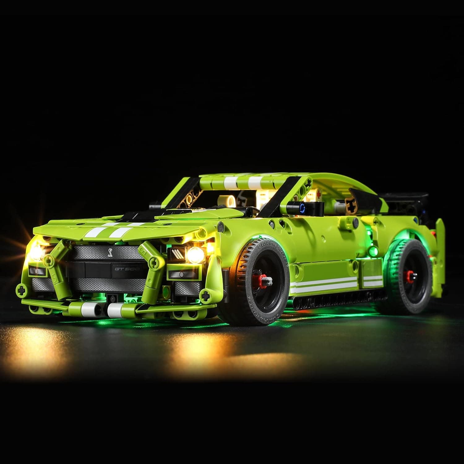 BRIKSMAX Led Lighting Kit for Techinc Ford Mustang Shelby GT500 - Compatible with Lego 42138 Building Blocks Model- Not Include The Lego Set