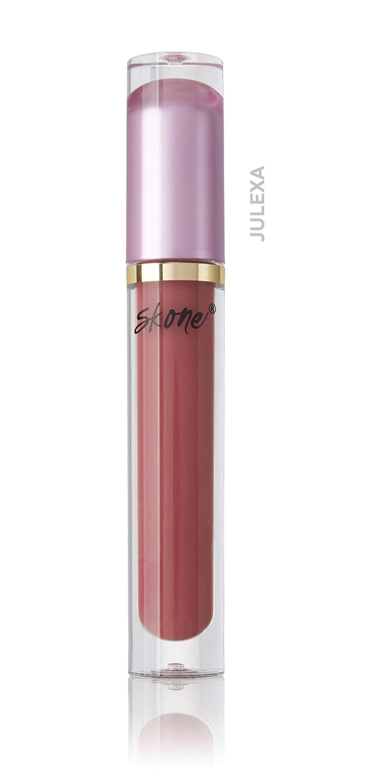 Skone Cosmestics | Luxe Lip Gloss | Vegan Formula | Infused with Vitamin E | Long Lasting Lightweight Liquid Lip Balm | Color Julexa